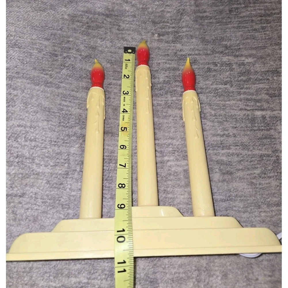 VINTAGE 2 sets Christmas Candelabras Window Candles 3 light Electric Tested